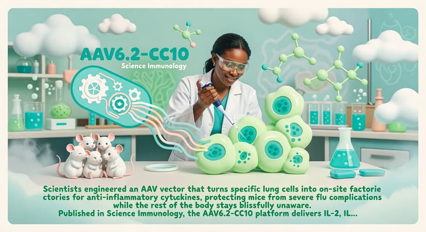 Lung-Targeted Genes Tame Flu Damage Without Systemic Chaos