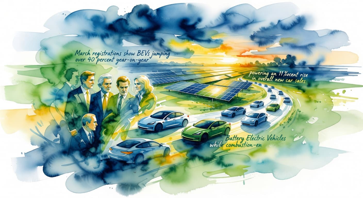 EV Surge Lifts European Car Sales Amid Fuel Pain